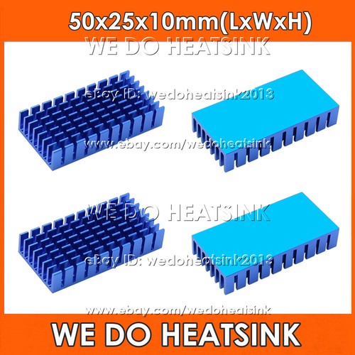 50x25x10mm blue anodized - 50x25x10mm,